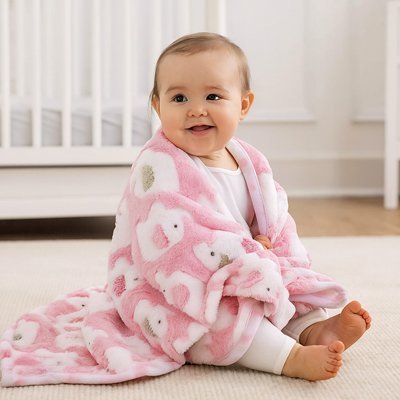 Couverture bébé | Coton Bio Éléphant - amourdesmômes