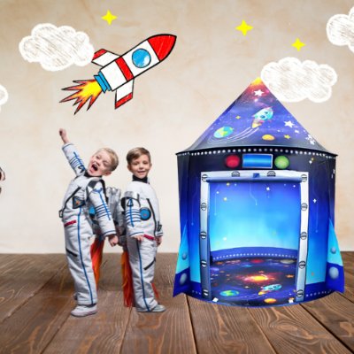 Tente enfant | RocketHut™ L'aventure spatiale - amourdesmomes